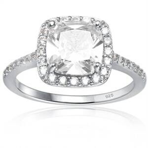 NEW STARLETTE women's dionne engagement ring in silver